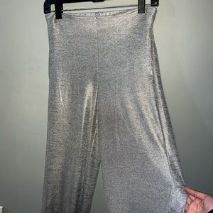 Fashion Nova Silver Straight Leg Pants